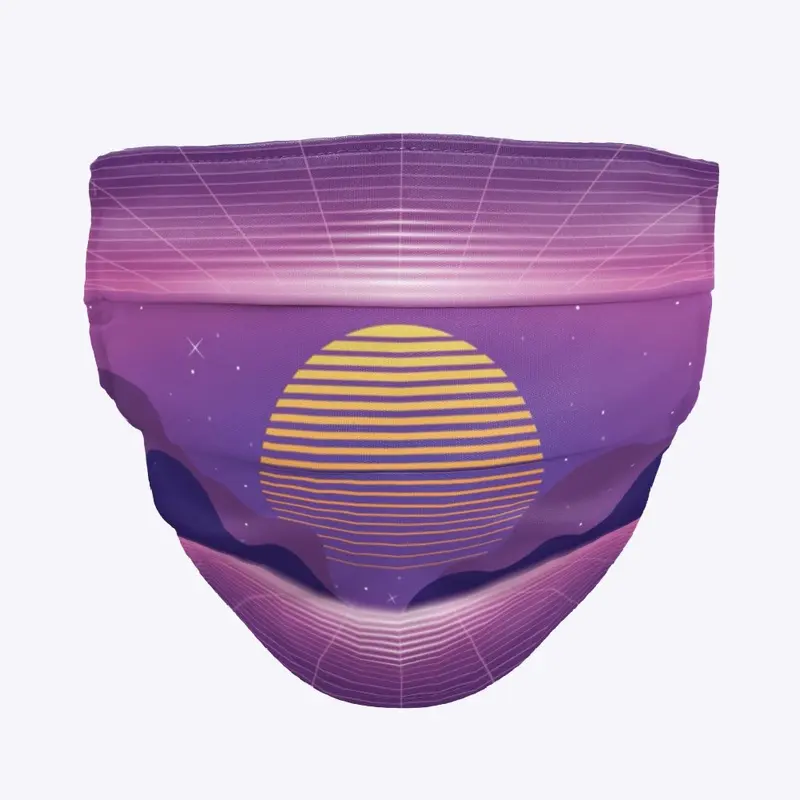 Vaporwave Face Mask